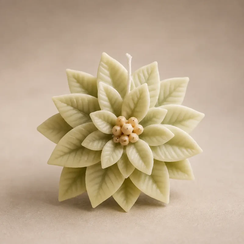 Flor Muérdago Navideña (Molde de silicona)