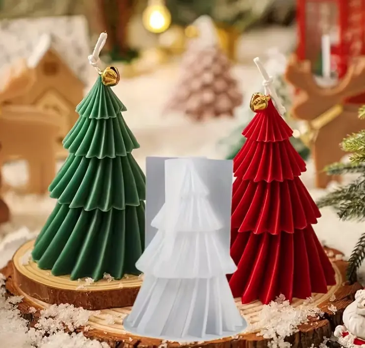 Árbol / Pino Torneado Navideño (Molde de silicona)