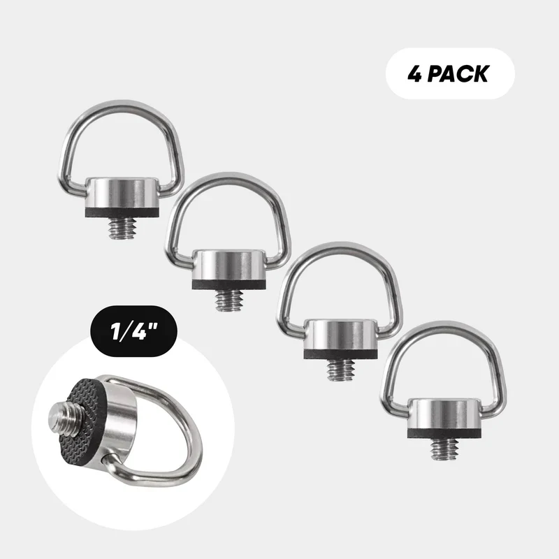 CRDBAG 1/4" D-Ring Camera Screw 4-Pack