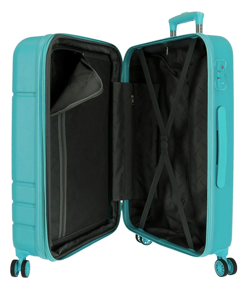 5989465 SET/3 TROLLEY ABS 55-68-78CM. 4R. MOVOM GALAXY TURQU