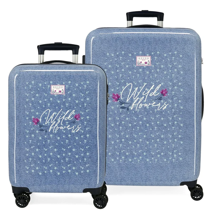 2751921 SET/2 TROLLEY ABS 55-68CM. 4R. MOVOM WILD FLOWERS
