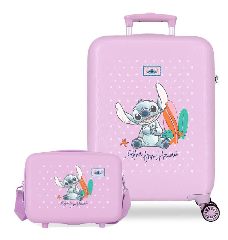 Pack maleta de cabina + neceser STITCH FROM HAWAII de DISNEY