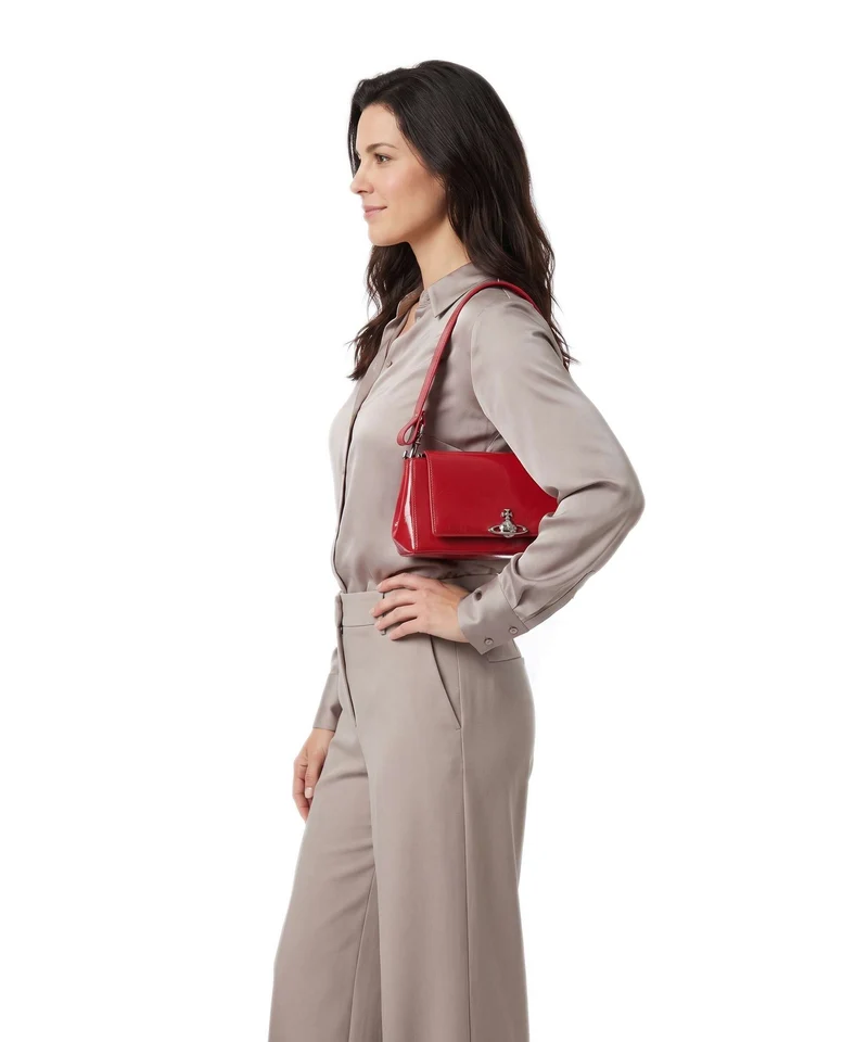 Vivienne Westwood Hazel Naplak Medium Bolso de hombro red