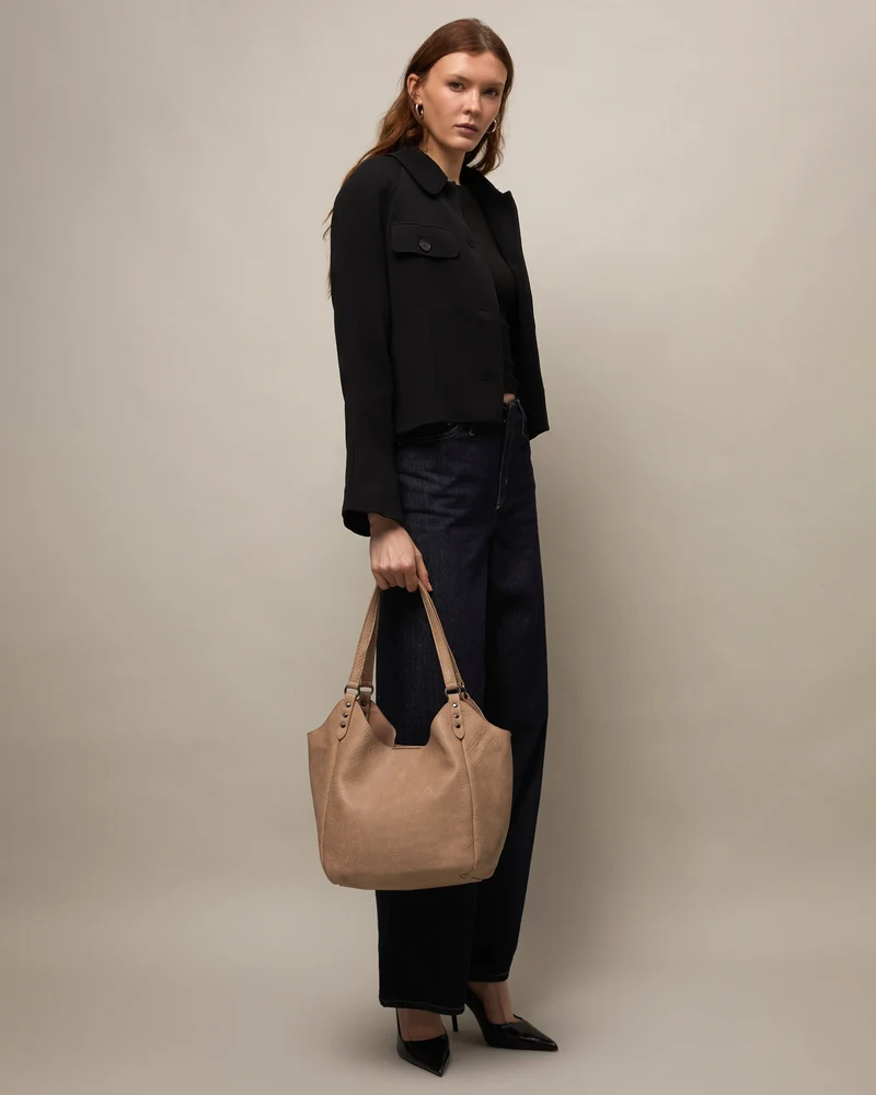 Serenity bolso de hombro con neceser extraíble y detalles metálicos