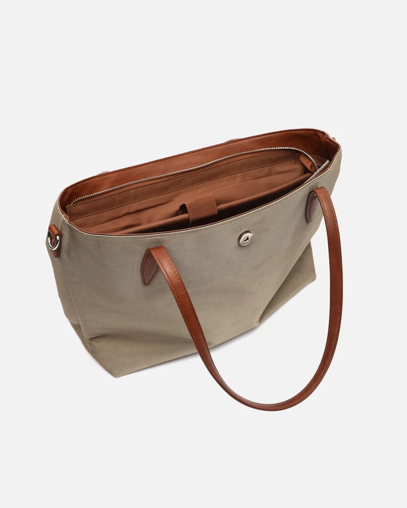 Teme bolso shopper grande en nylon con bolsillo para portátil 14 pulgadas