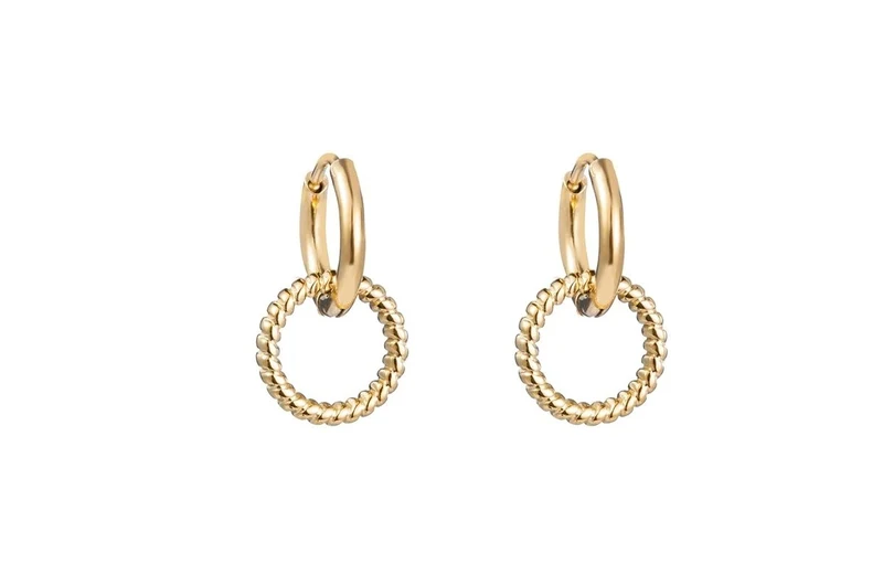 Day & Eve by Go Dutch Label Twisted Circle Earrings