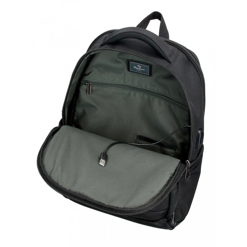 Mochila para portátil 15,6 ich. Pepe Jeans Sander tres Compartimentos