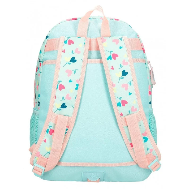 Mochila Escolar Roll Road Queen of hearts Dos Compartimentos adaptable a carro