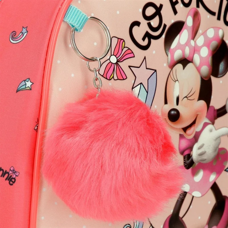 Mochila Escolar Minnie Lovin Life 38cm con Carro