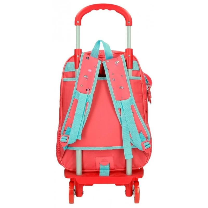 Mochila Escolar Minnie Lovin Life 38cm con Carro