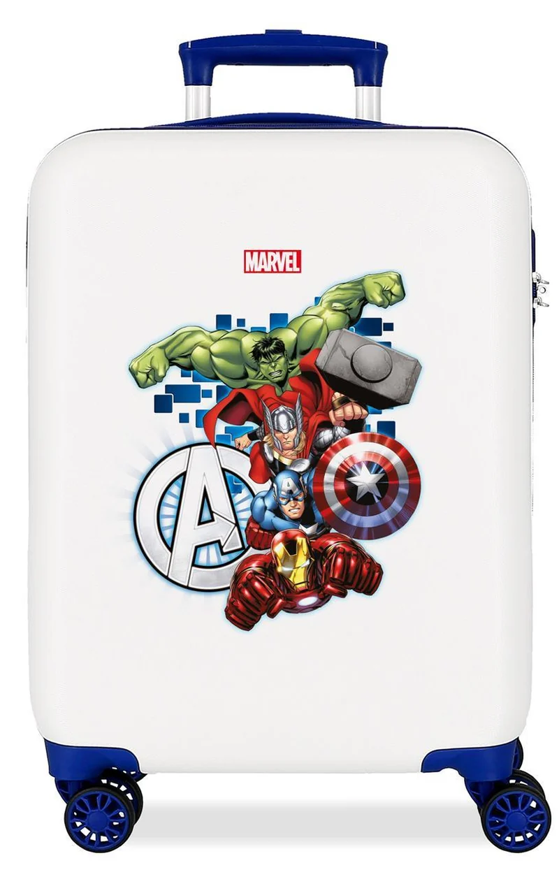 2471165 TROLLEY ABS 55CM. 4R. AVENGERS ATTACK BLANCO
