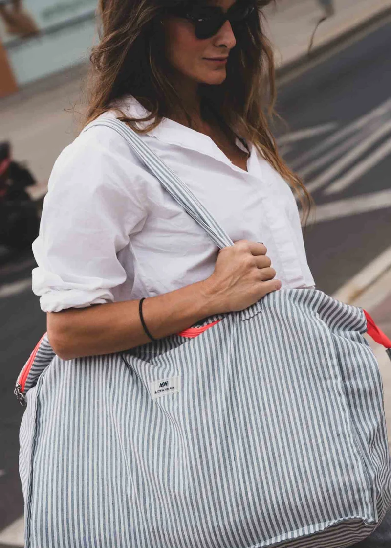 Denim Stripes Soft Maxi