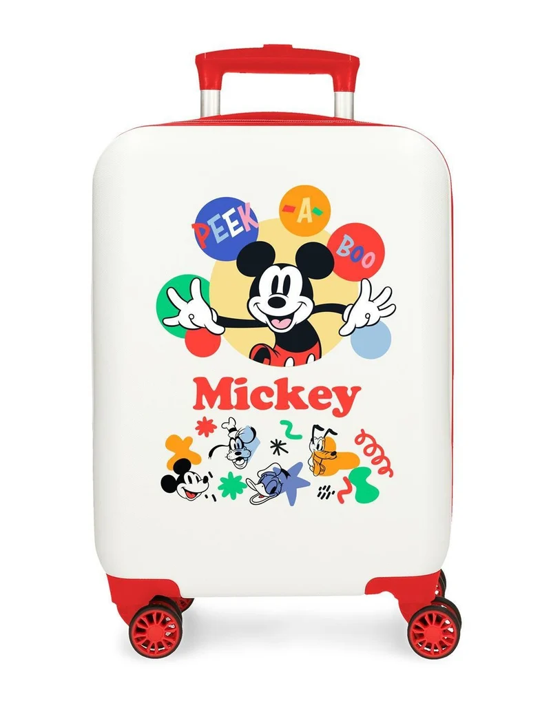 TROLLEY ABS 50 CM.4R MICKEY PEEK A BOO BLANCO