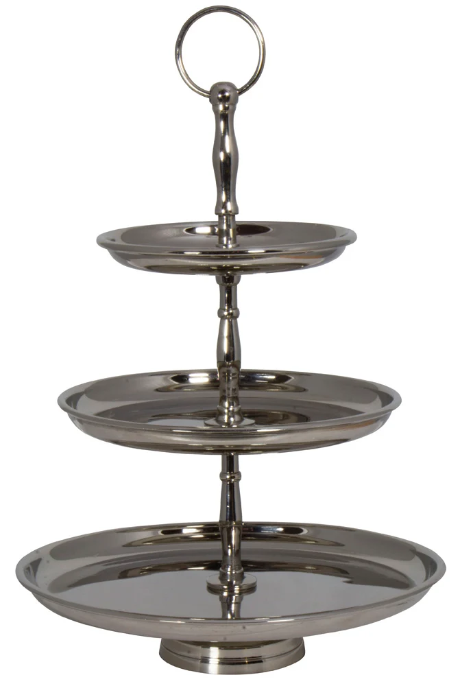 Etagere poliert 36cm / Durchmesser 15+20+25cm