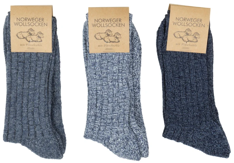 Herren-Norwegersocken 3er-Pack, Farbmix, VE-40