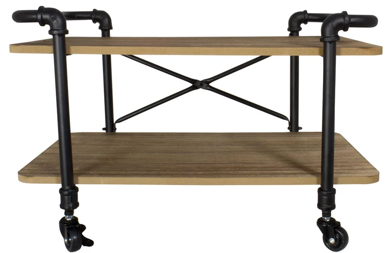 MDF TV-Kabinett Metall 58x39,5x37,5cm, braun