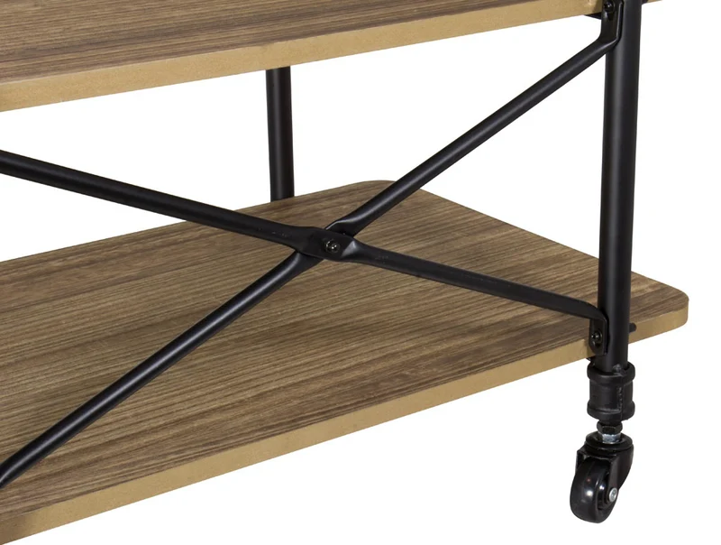 MDF TV-Kabinett Metall 58x39,5x37,5cm, braun