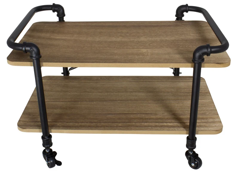 MDF TV-Kabinett Metall 58x39,5x37,5cm, braun
