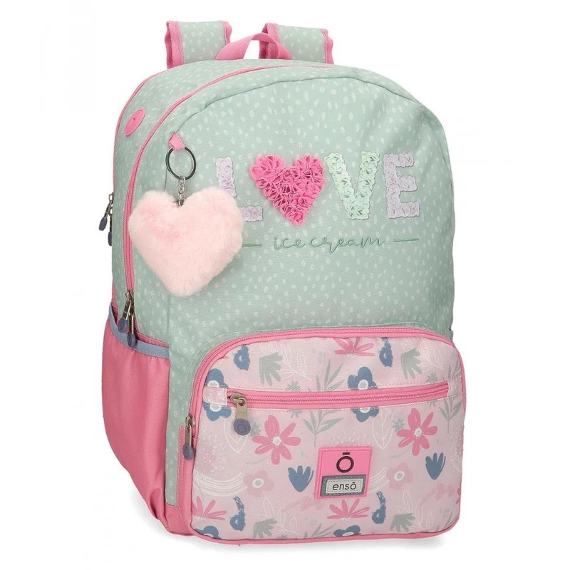 Mochila porta ordenador Enso Love ice cream dos compartimentos adaptable
