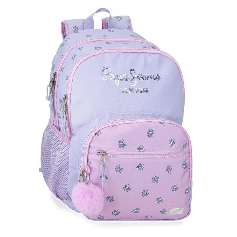 Mochila Pepe Jeans Becca dos compartimentos 44 cm adaptable a carro