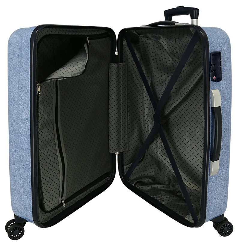 3851422 SET 2/TROLLEY ABS 55-65CM.4R.STITCH YOU ARE MAGICA