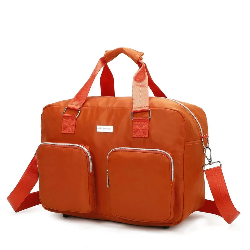 SET DE GREENWICH MALETA DE CABINA EXTENSIBLE BUDAPEST Y BOLSA DE VIAJE BUFON Naranja