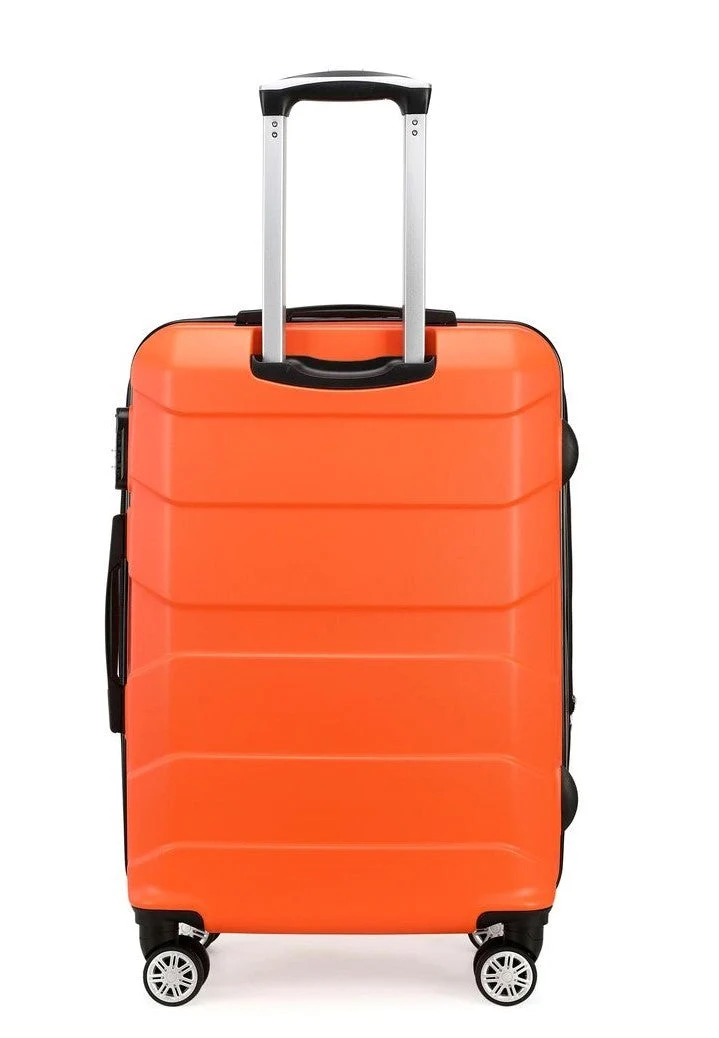 SET DE GREENWICH MALETA DE CABINA EXTENSIBLE BUDAPEST Y BOLSA DE VIAJE BUFON Naranja