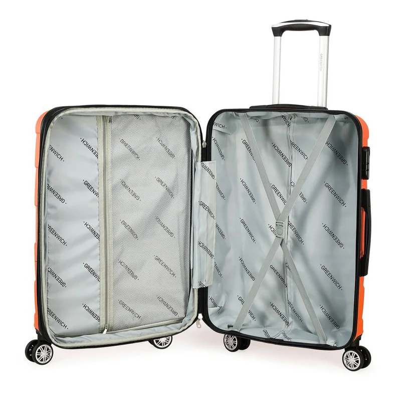 SET DE GREENWICH MALETA DE CABINA EXTENSIBLE BUDAPEST Y BOLSA DE VIAJE BUFON Naranja