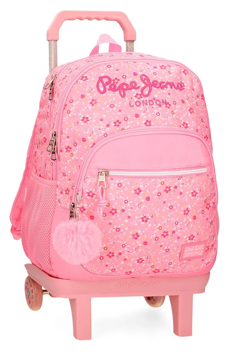 67125T3 MOCHILA ADAP.44CM.2C.C/CARRO PJL ALENKA ROSA