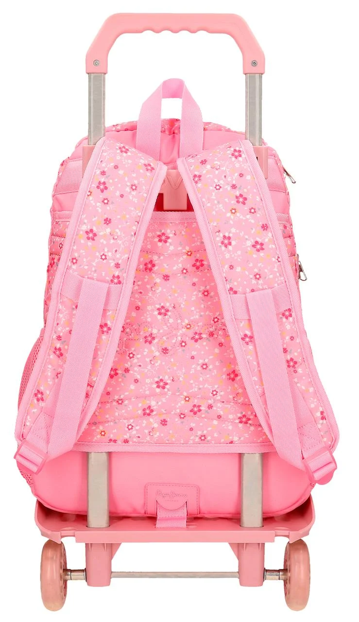 67125T3 MOCHILA ADAP.44CM.2C.C/CARRO PJL ALENKA ROSA