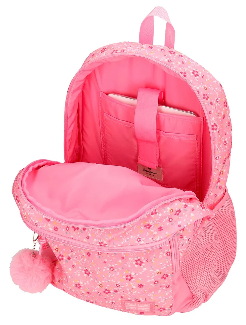 67125T3 MOCHILA ADAP.44CM.2C.C/CARRO PJL ALENKA ROSA