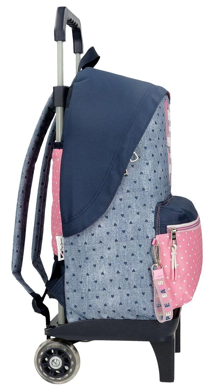 68223T1 MOCHILA ADAP.42CM.C/CARRO PJL NONI DENIM