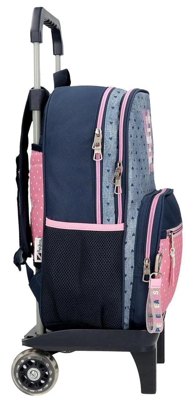 68222T1 MOCHILA ADAP. 40CM. 2C. C/CARRO PJL NONI DENIM