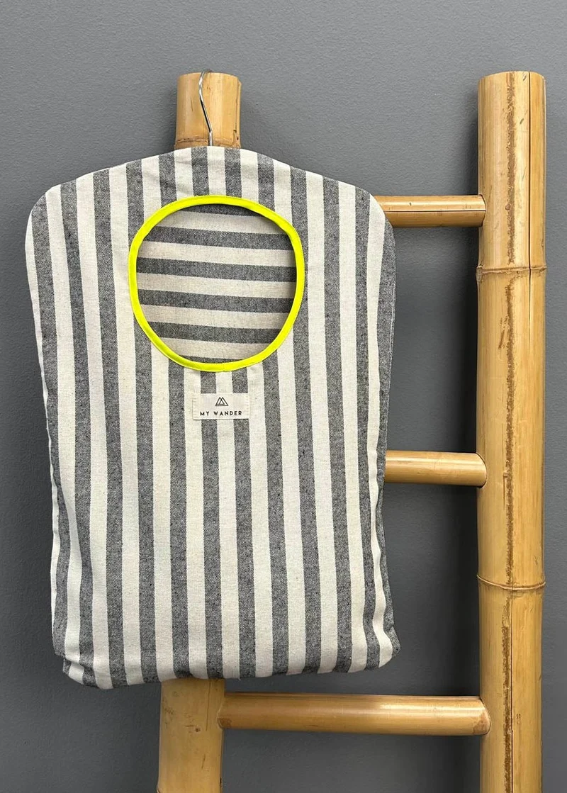Grey Stripes Bolsa ropa sucia Viaje