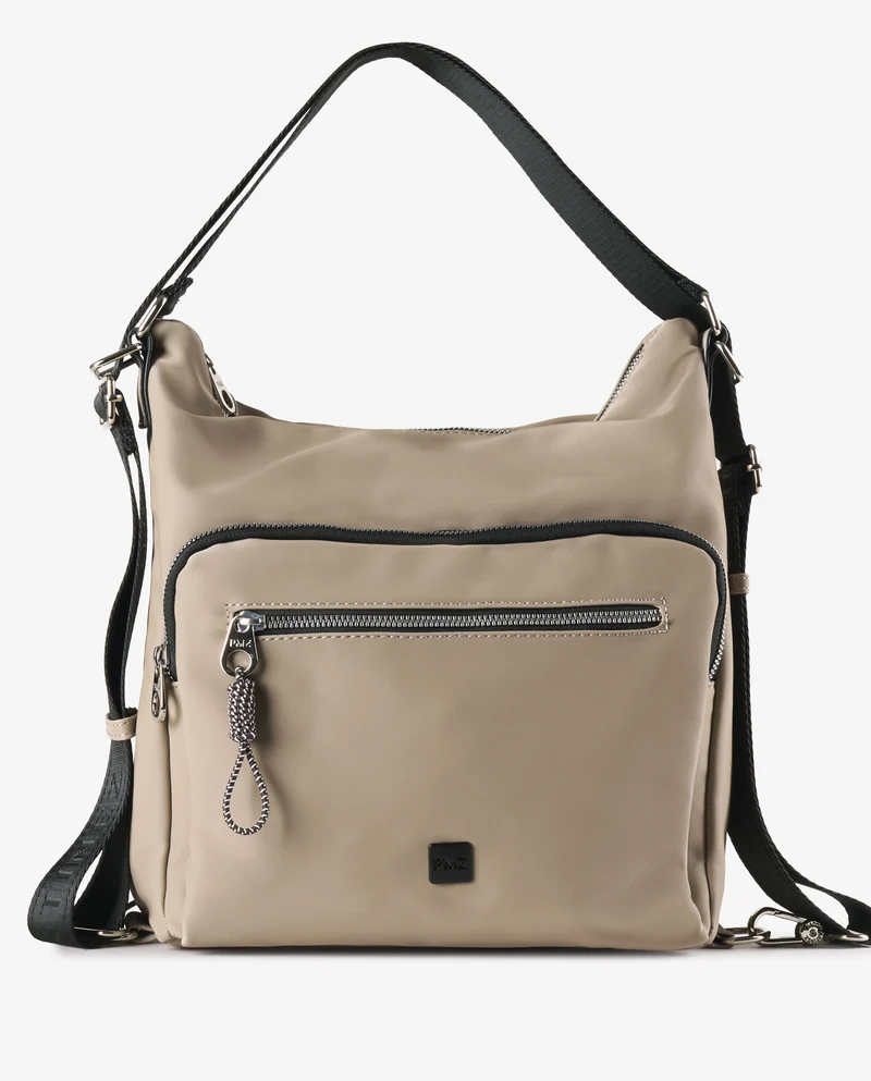 MOCHILA HOMBRO ENGOMADO BEIGE
