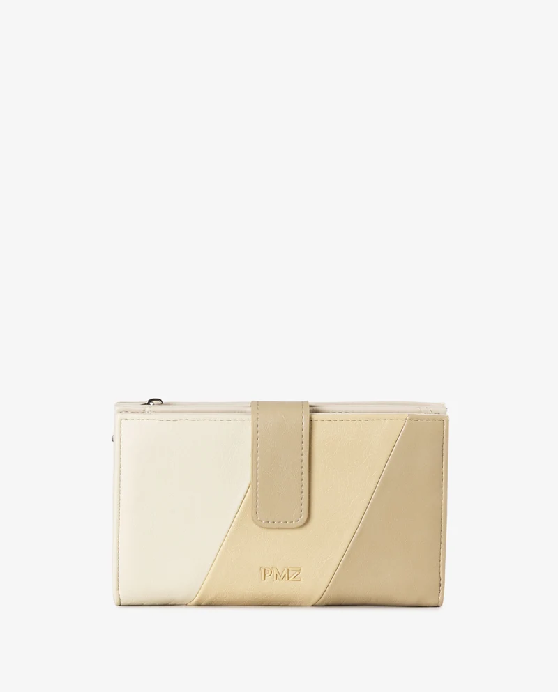 BILLETERA FRANJAS BEIGE