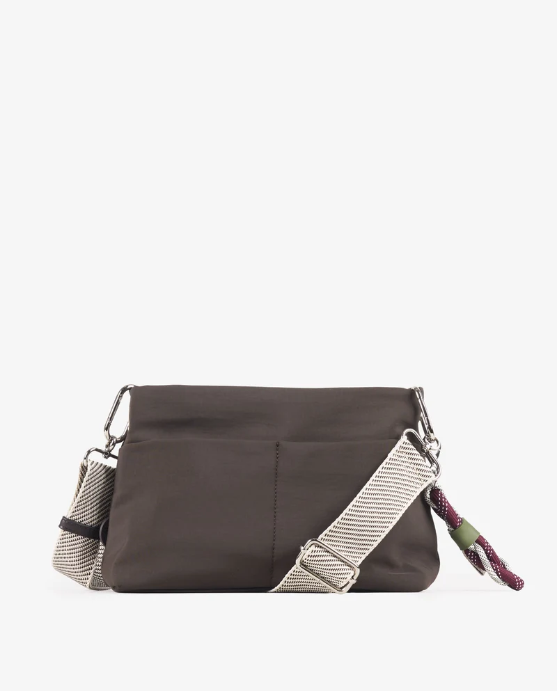 BANDOLERA NYLON MARRÓN