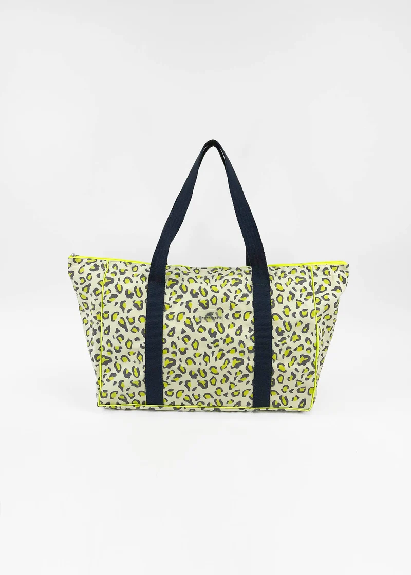 Pack London Bolso de Viaje Grande Maxi + Bolso de Mano Neopreno Amarillo Flúor
