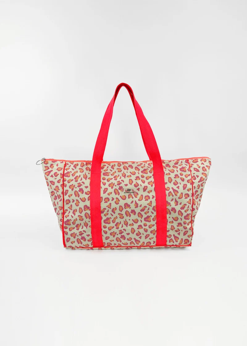 Pack Jaipur Bolso de Viaje Grande Maxi + Bolso de Mano Neopreno Coral Flúor