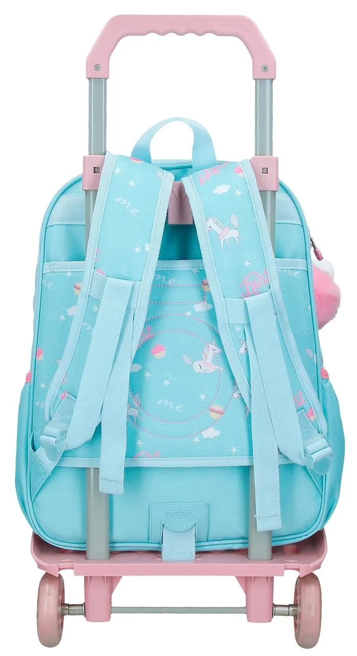 99423T1 MOCHILA ADAP. 38CM. C/CARRO. ENSO UNICORN PARADISE