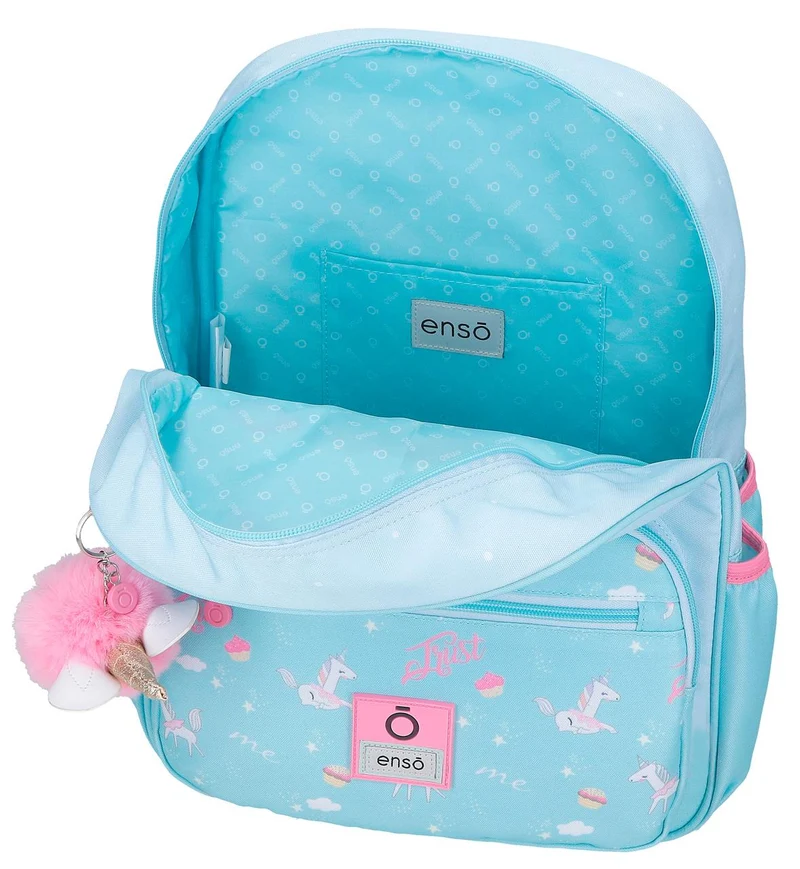 99423T1 MOCHILA ADAP. 38CM. C/CARRO. ENSO UNICORN PARADISE