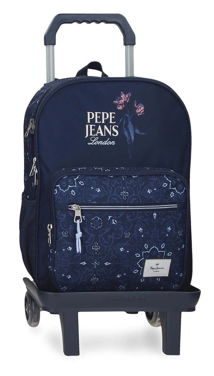 61222V2 MOCHILA ADAP. 40CM 2C. C/CARRO. PJL LENAY MARINO