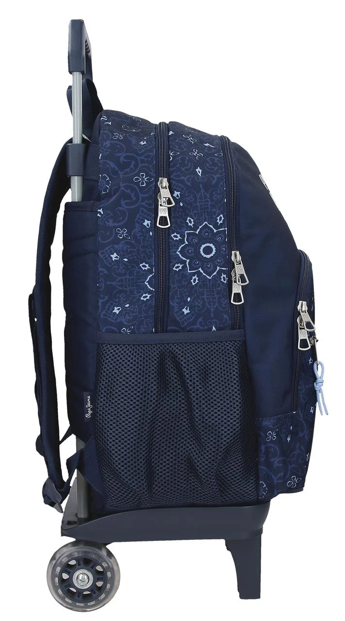 61225V2 MOCHILA ADAP. 44CM 2C. C/CARRO. PJL LENAY MARINO
