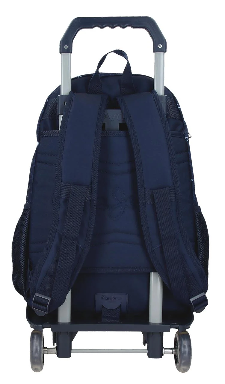 61225V2 MOCHILA ADAP. 44CM 2C. C/CARRO. PJL LENAY MARINO