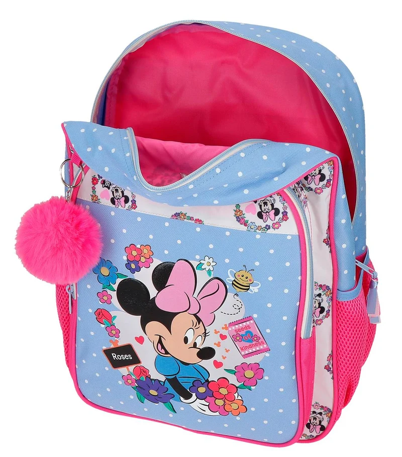 43123V1 MOCHILA ADAP. 40CM. C/CARRO. MINNIE FLOWERS