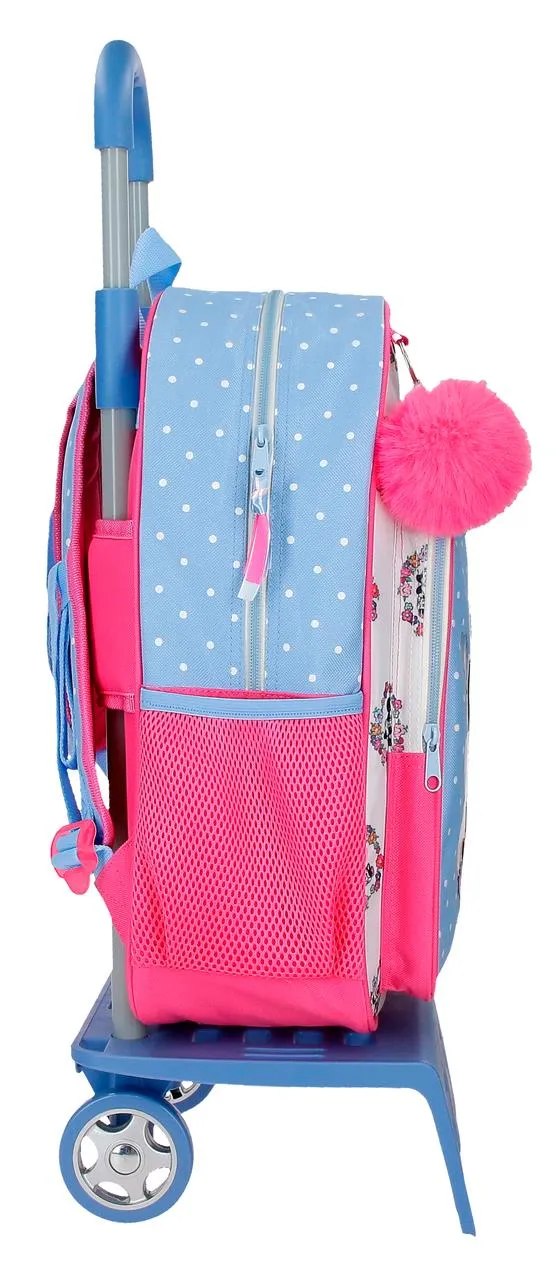 43123V1 MOCHILA ADAP. 40CM. C/CARRO. MINNIE FLOWERS