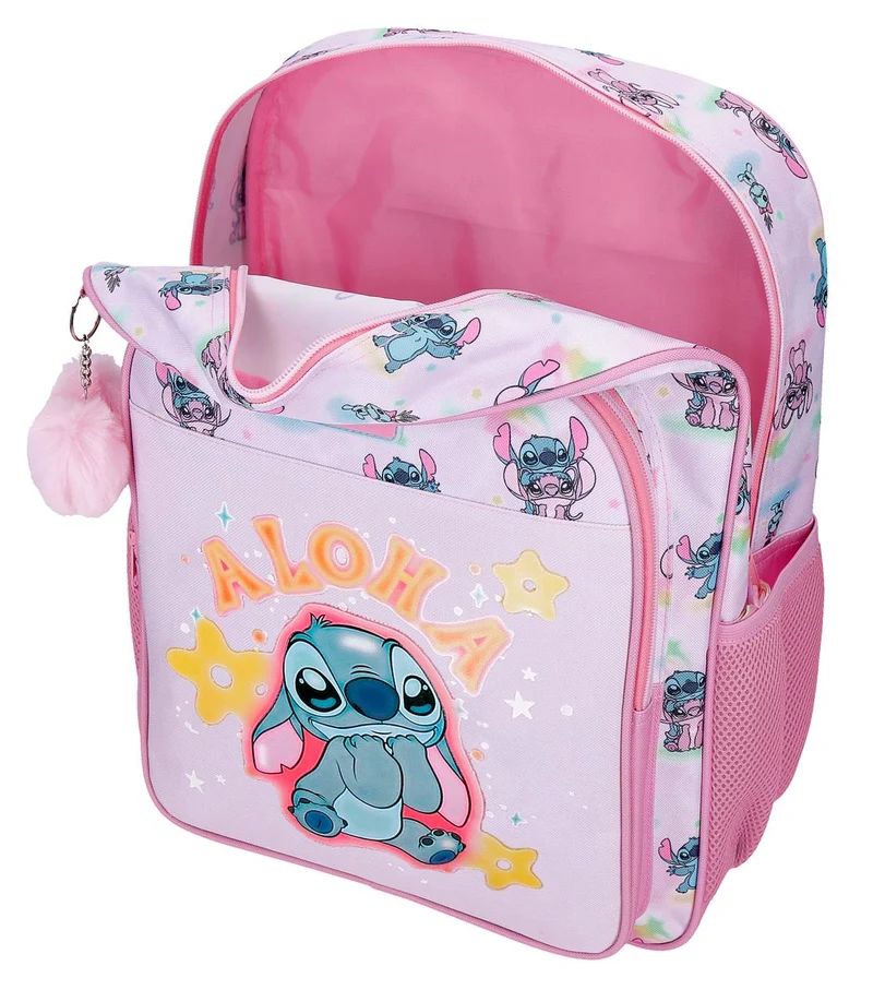 43523V1 MOCHILA ADAP. 40CM. C/CARRO STITCH YOU & ME