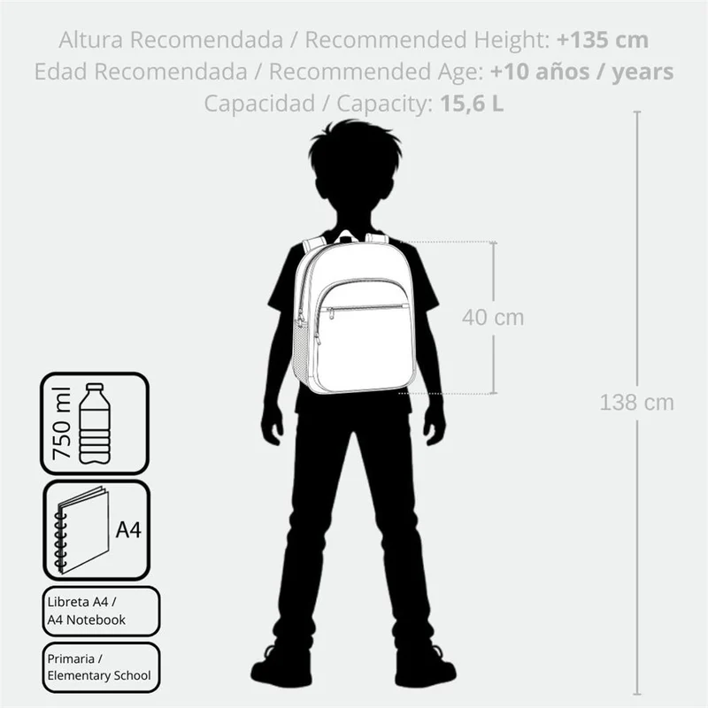 42123V1 MOCHILA ADAP. 40CM. C/CARRO CARS MCQUEEN RED