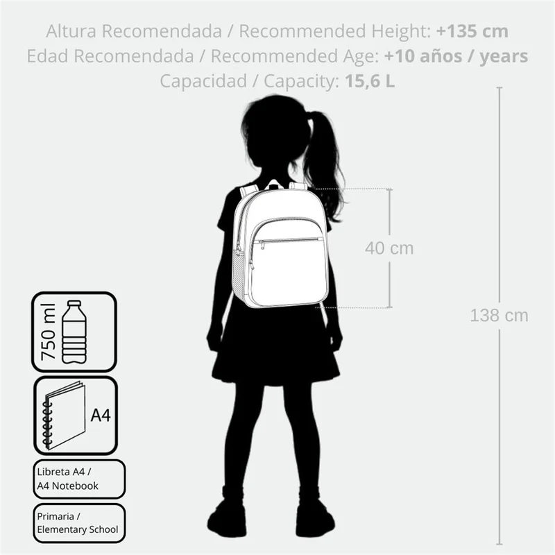 43223V1 MOCHILA ADAP. 40CM. C/CARRO. MINNIE HAPPY TO BE ME