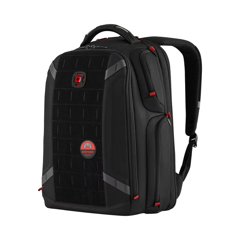 WENGER TECH PLAYERONE Mochila para laptop para videojuegos de 17.3" con bolsillo para tablet